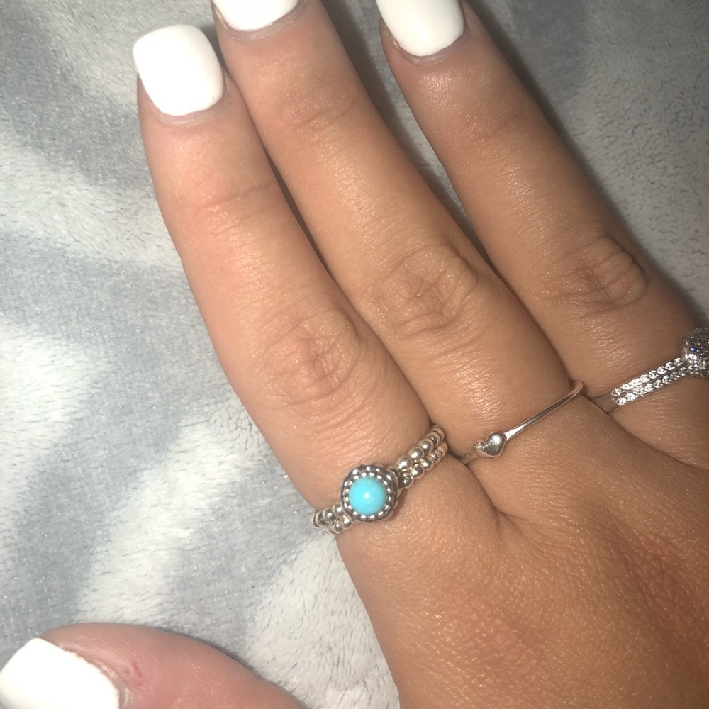 Pandora blue birthday ring